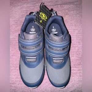 Athletic Works Sneakers Boys Size 5 Blue Adjustable Straps Shoes